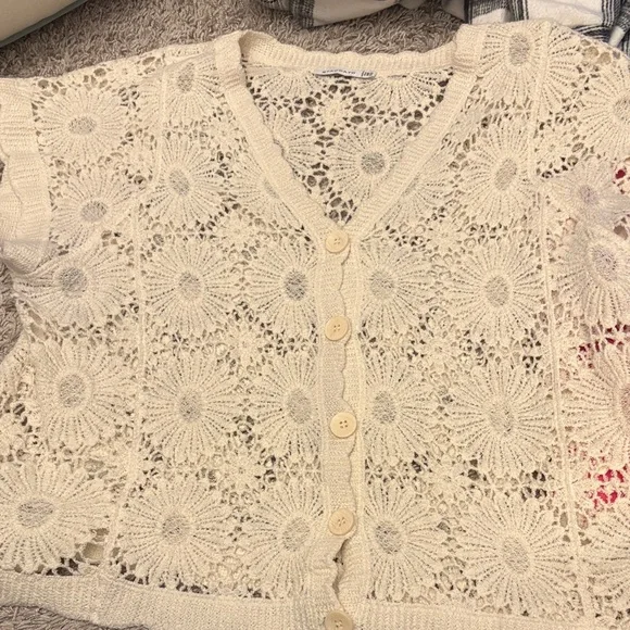 Staccato Women's Sweater in Cream Lace - Picture 2 of 7